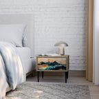 OMINOUS MOUNTAINS Nightstand in Oak Effect