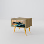 OMINOUS MOUNTAINS Nightstand in Oak Effect