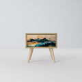 OMINOUS MOUNTAINS Nightstand in Oak Effect