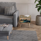 OMINOUS MOUNTAINS Nightstand in Oak Effect