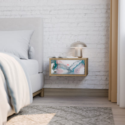 VELVET CROSSING Nightstand in Oak Effect