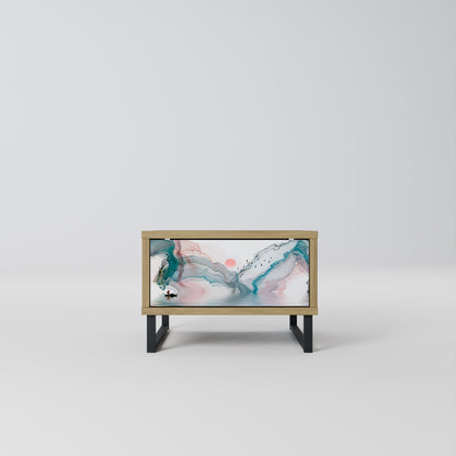 VELVET CROSSING Nightstand in Oak Effect