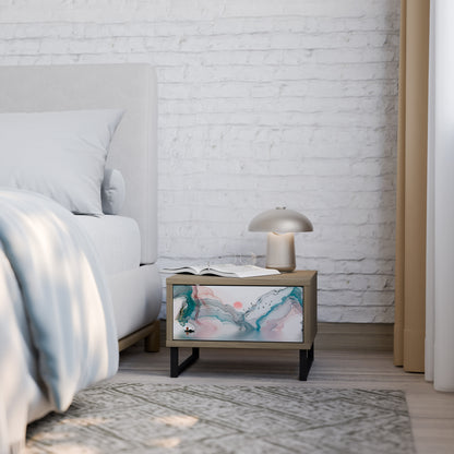 VELVET CROSSING Nightstand in Oak Effect
