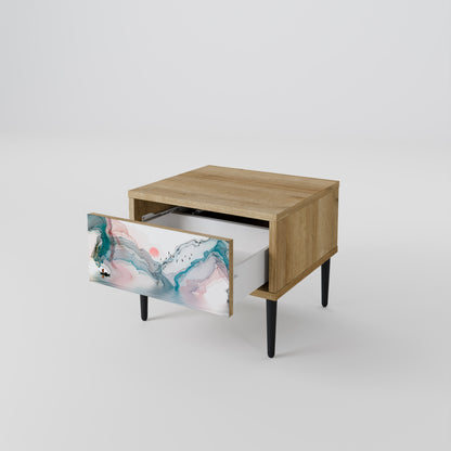 VELVET CROSSING Nightstand in Oak Effect