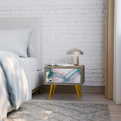 VELVET CROSSING Nightstand in Oak Effect