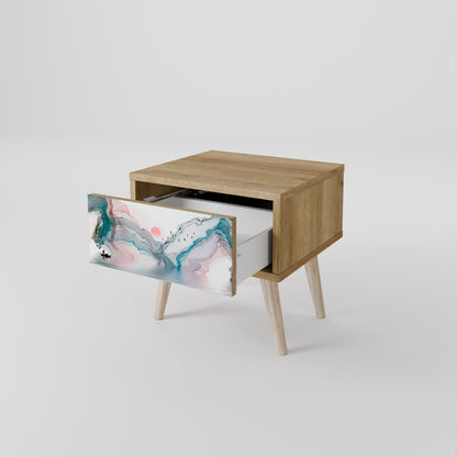 VELVET CROSSING Nightstand in Oak Effect