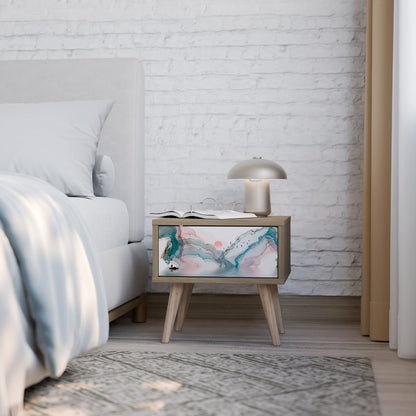 VELVET CROSSING Nightstand in Oak Effect
