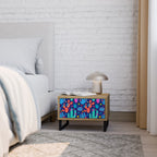 CACTUS VIBES Nightstand in Oak Effect