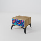 CACTUS VIBES Nightstand in Oak Effect