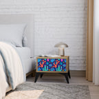 CACTUS VIBES Nightstand in Oak Effect