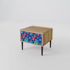 CACTUS VIBES Nightstand in Oak Effect