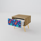 CACTUS VIBES Nightstand in Oak Effect