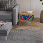 CACTUS VIBES Nightstand in Oak Effect