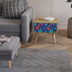 CACTUS VIBES Nightstand in Oak Effect