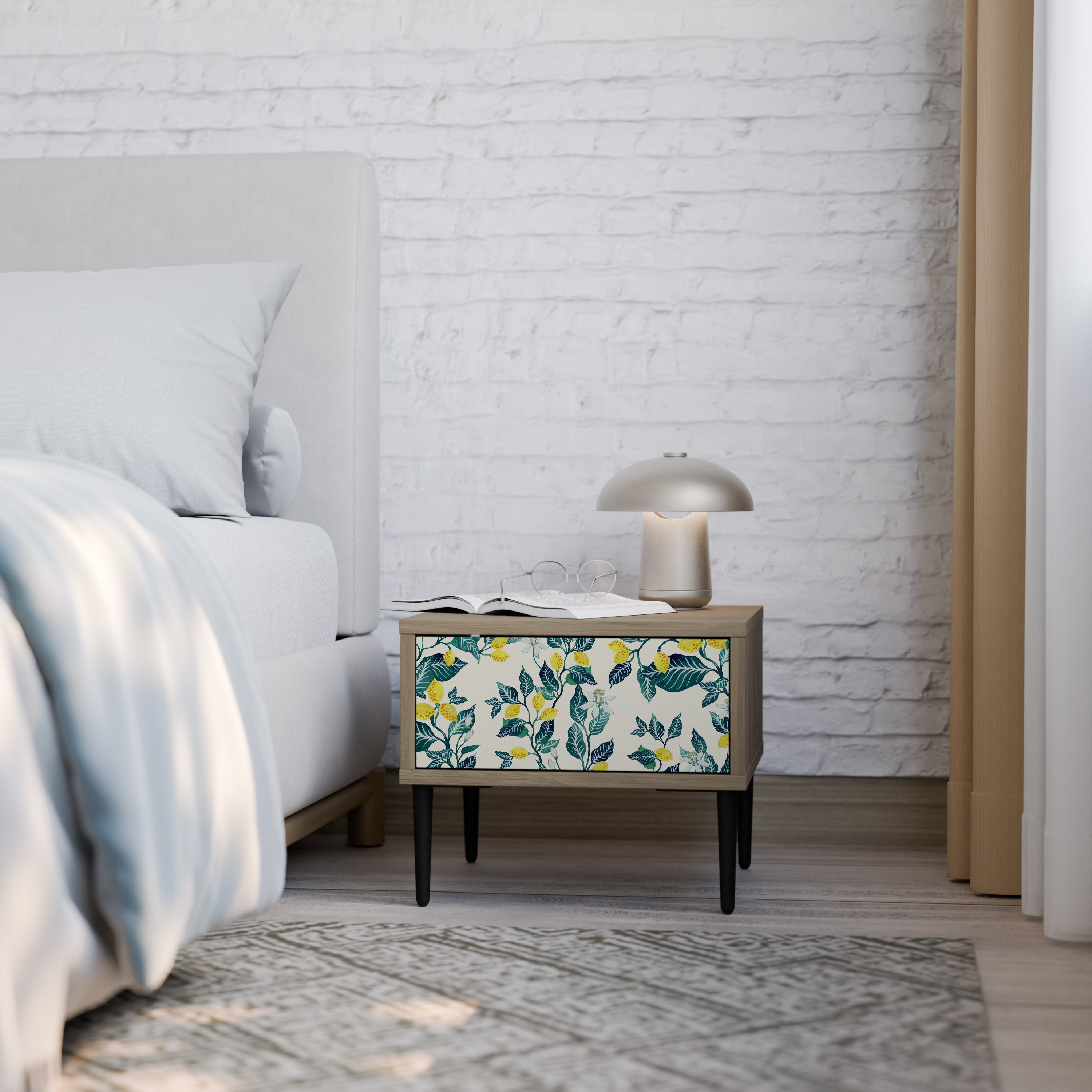 LEMON TREE Nattduksbord i Oak Effect