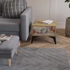 VEILED SUMMIT Nightstand in Oak Effect