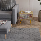 VEILED SUMMIT Nightstand in Oak Effect