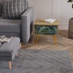 ROYAL GREEN Nightstand in Oak Effect