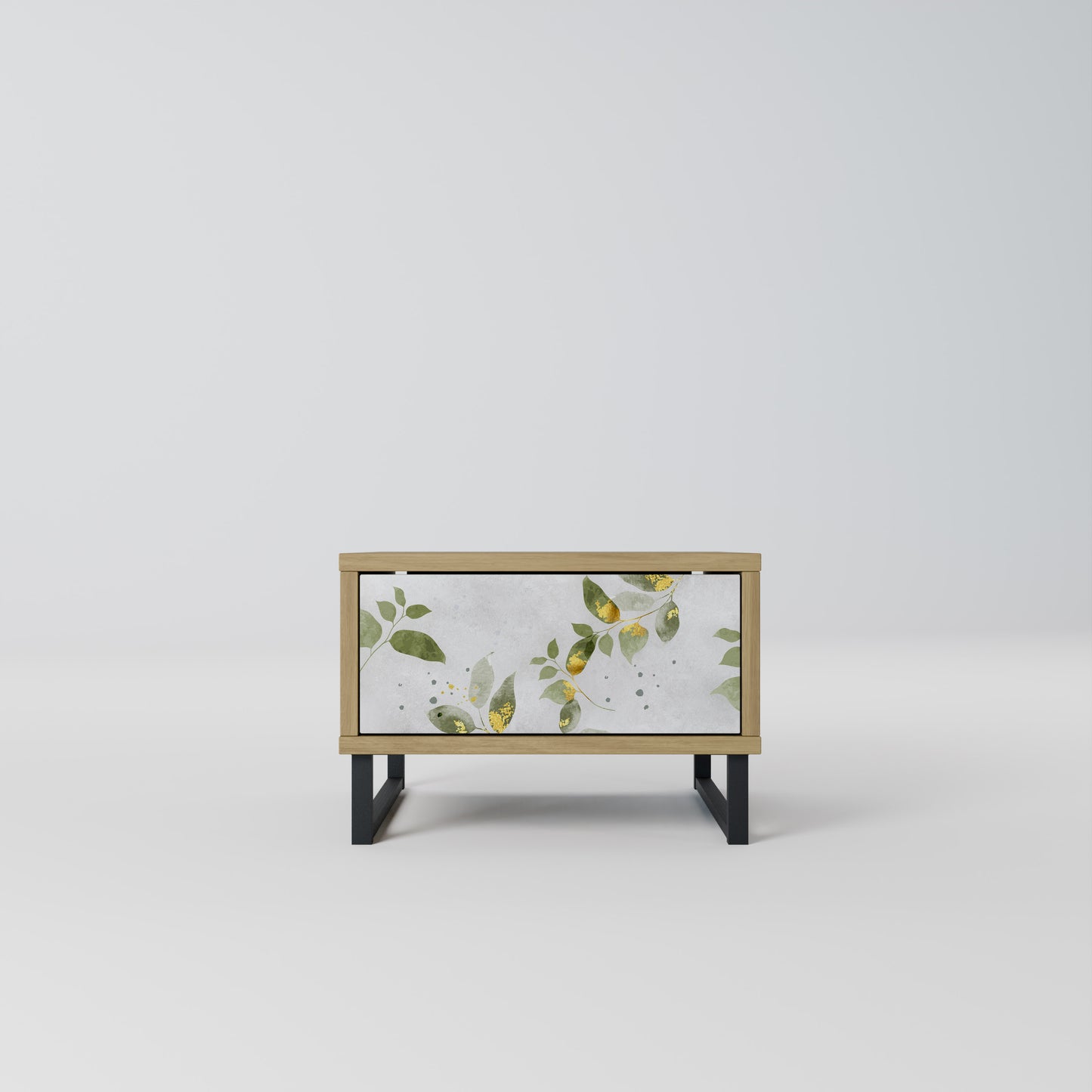 ELEGANT BOTANICS Nightstand in Oak Effect