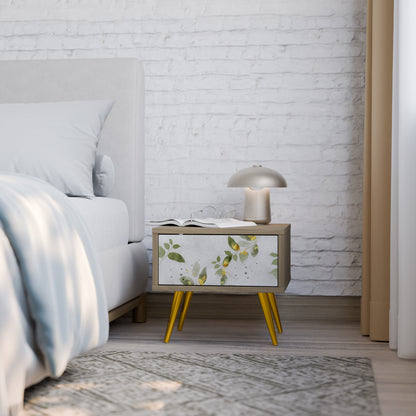ELEGANT BOTANICS Nightstand in Oak Effect