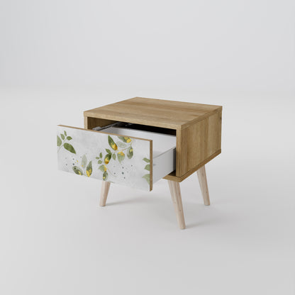 ELEGANT BOTANICS Nightstand in Oak Effect