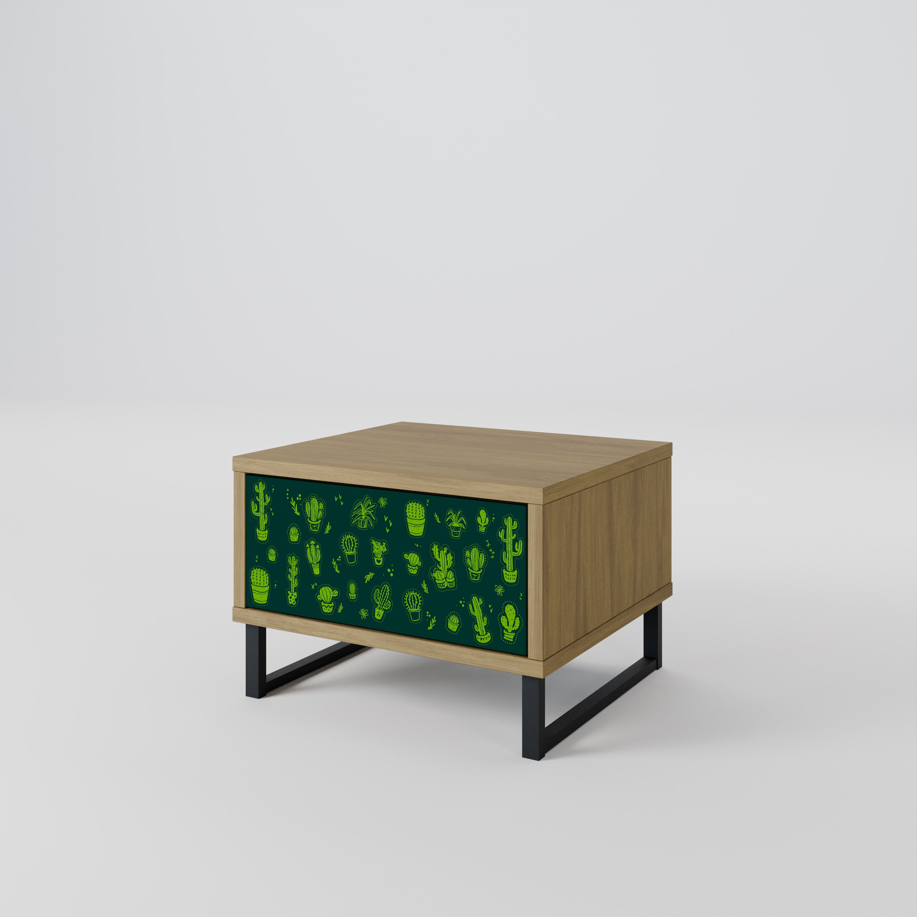 DESERT GREEN Nattduksbord i Oak Effect