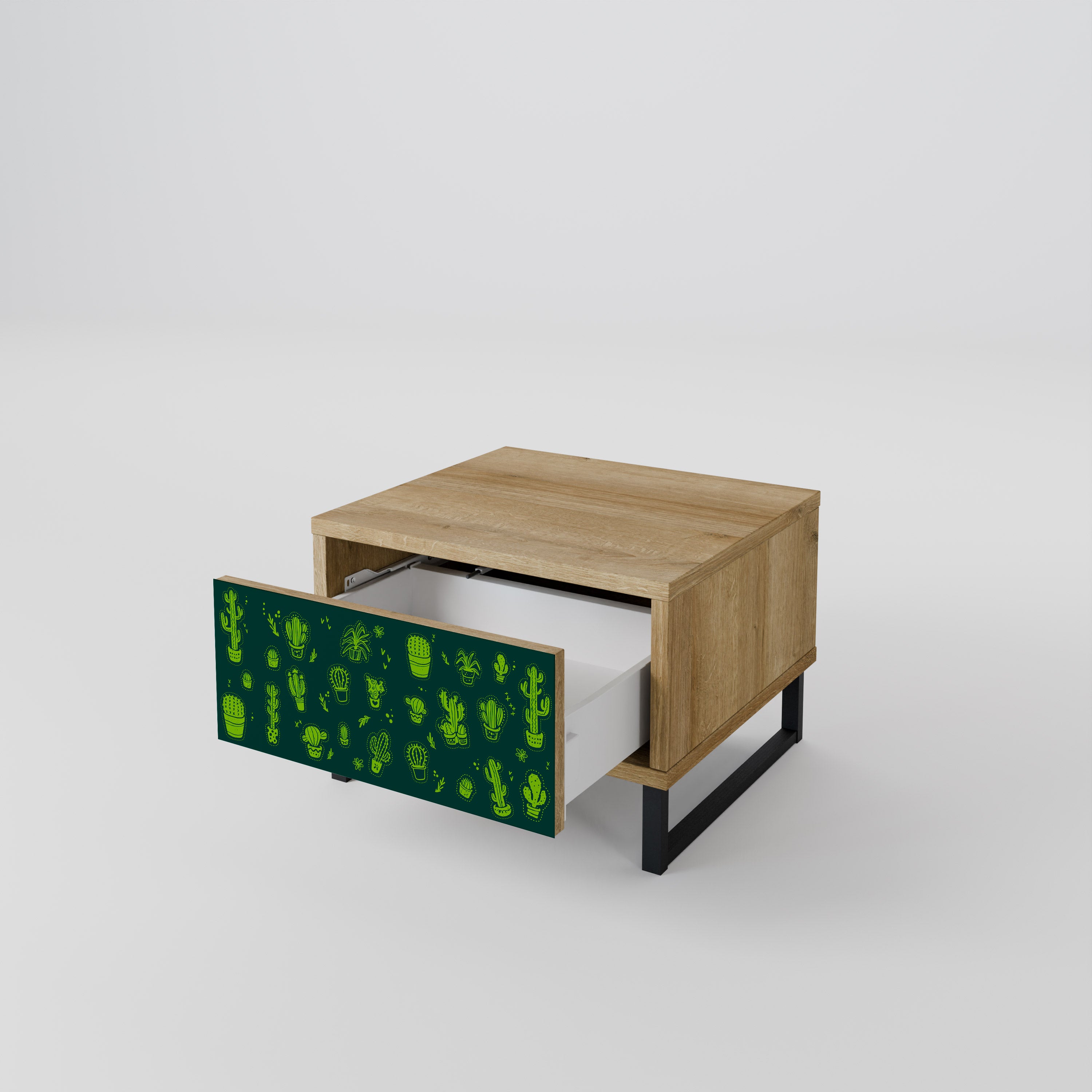 DESERT GREEN Nattduksbord i Oak Effect