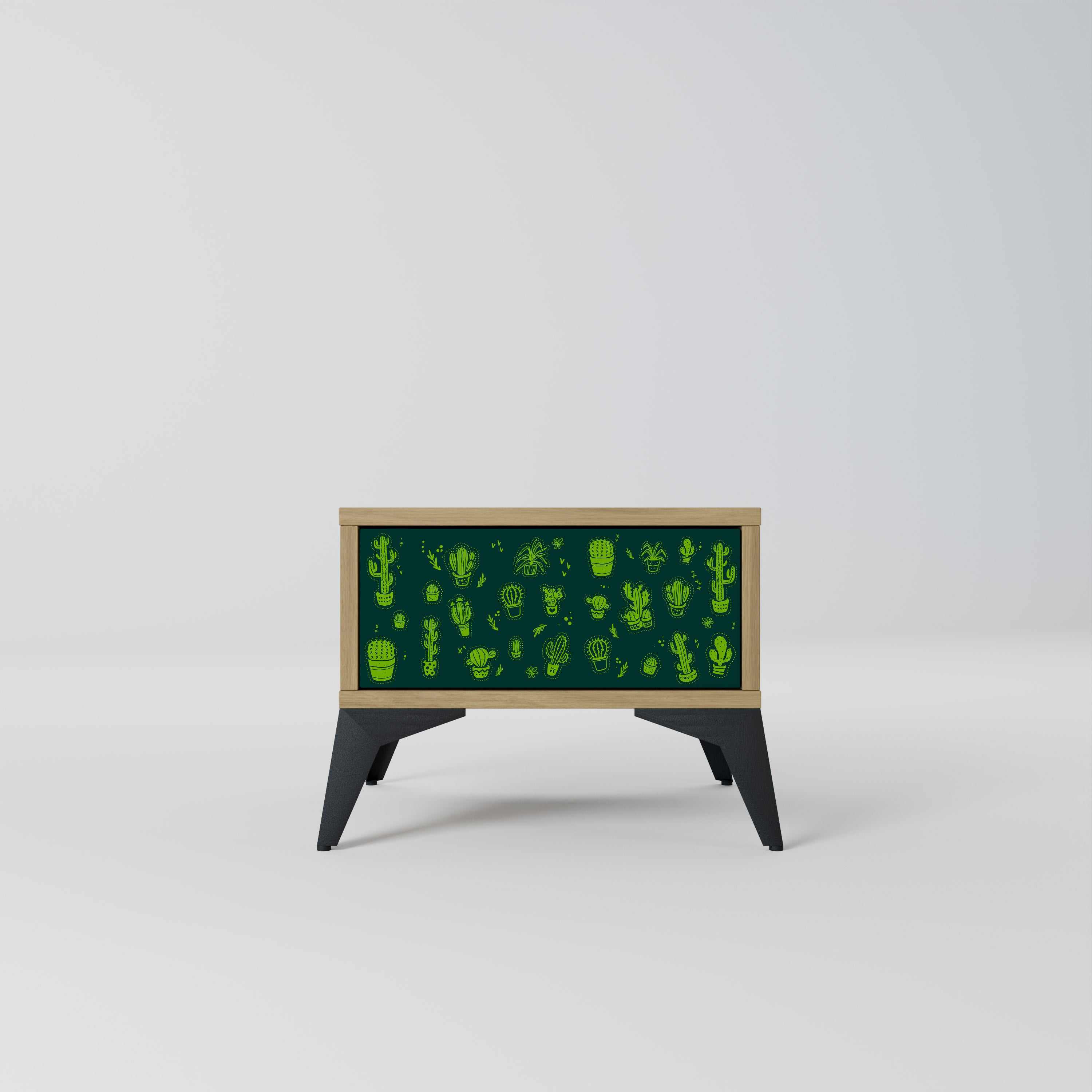 DESERT GREEN Nattduksbord i Oak Effect