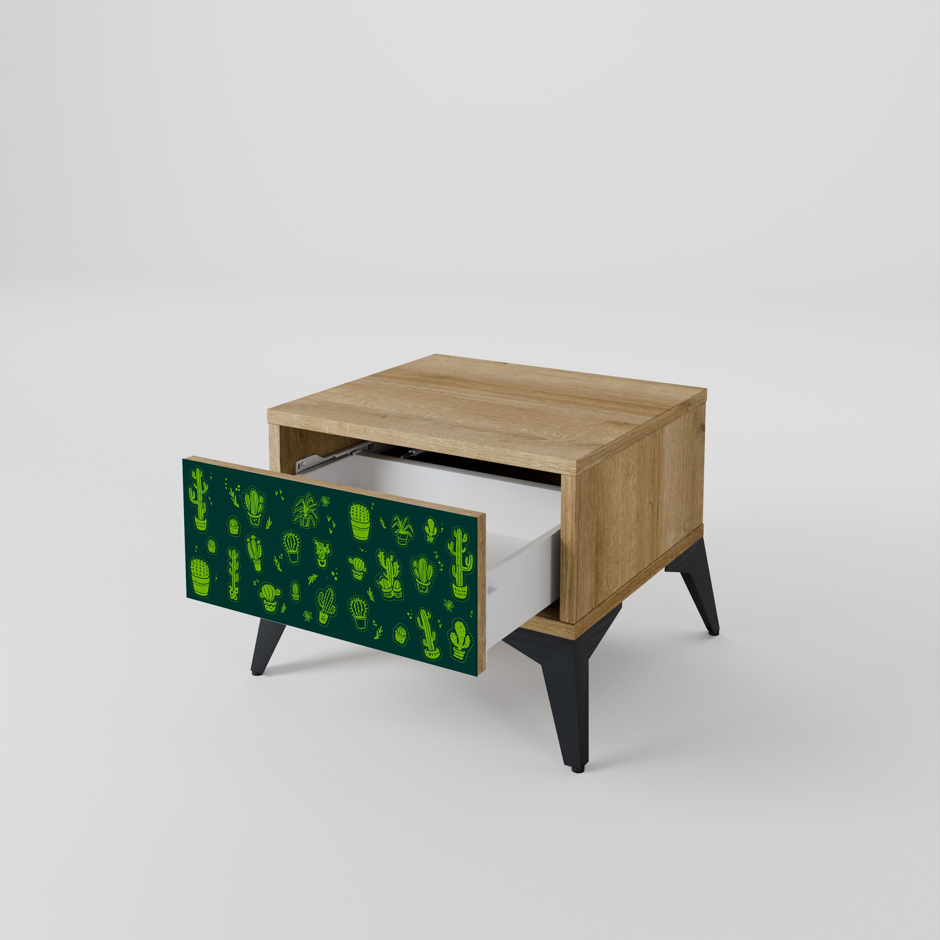 DESERT GREEN Nattduksbord i Oak Effect