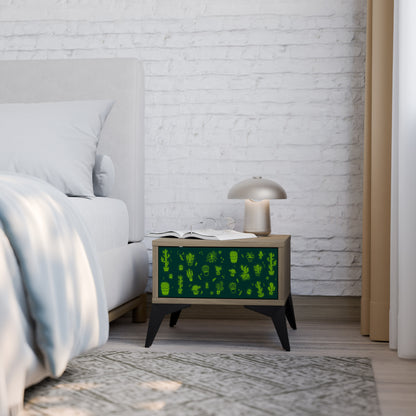 DESERT GREEN Nightstand in Oak Effect