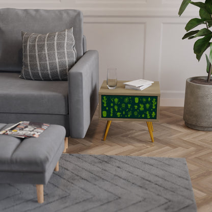 DESERT GREEN Nightstand in Oak Effect