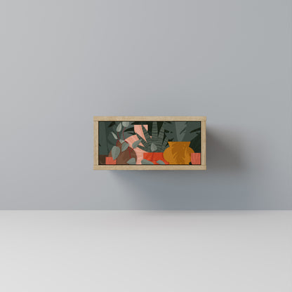 TROPICAL COMPOSITION Nightstand in Oak Effect