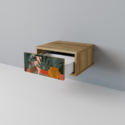 TROPICAL COMPOSITION Nightstand in Oak Effect