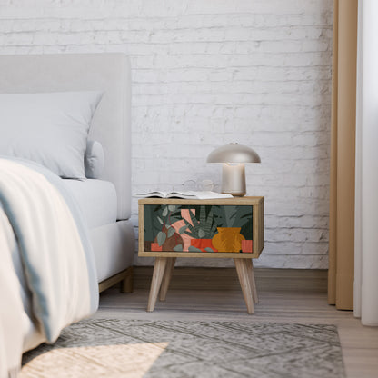 TROPICAL COMPOSITION Nightstand in Oak Effect