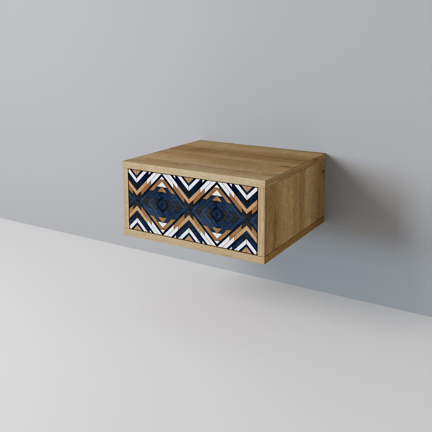 ARTFUL GEOMETRY Nattduksbord i ekeffekt