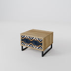 ARTFUL GEOMETRY Nightstand in Oak Effect