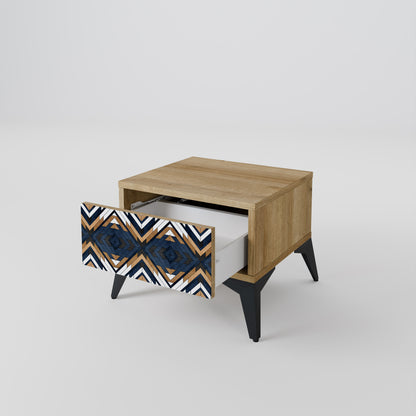 ARTFUL GEOMETRY Nattduksbord i ekeffekt