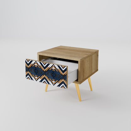 ARTFUL GEOMETRY Nattduksbord i ekeffekt