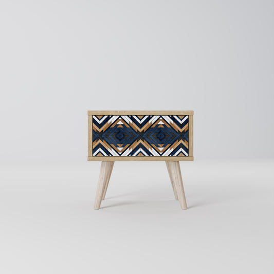 ARTFUL GEOMETRY Nattduksbord i ekeffekt