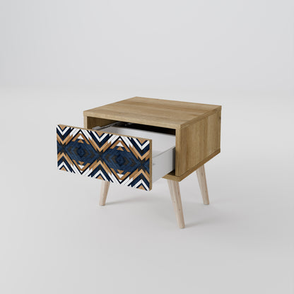 ARTFUL GEOMETRY Nattduksbord i ekeffekt