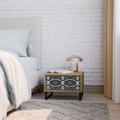 DIMENSION DELIGHTS Nightstand in Oak Effect