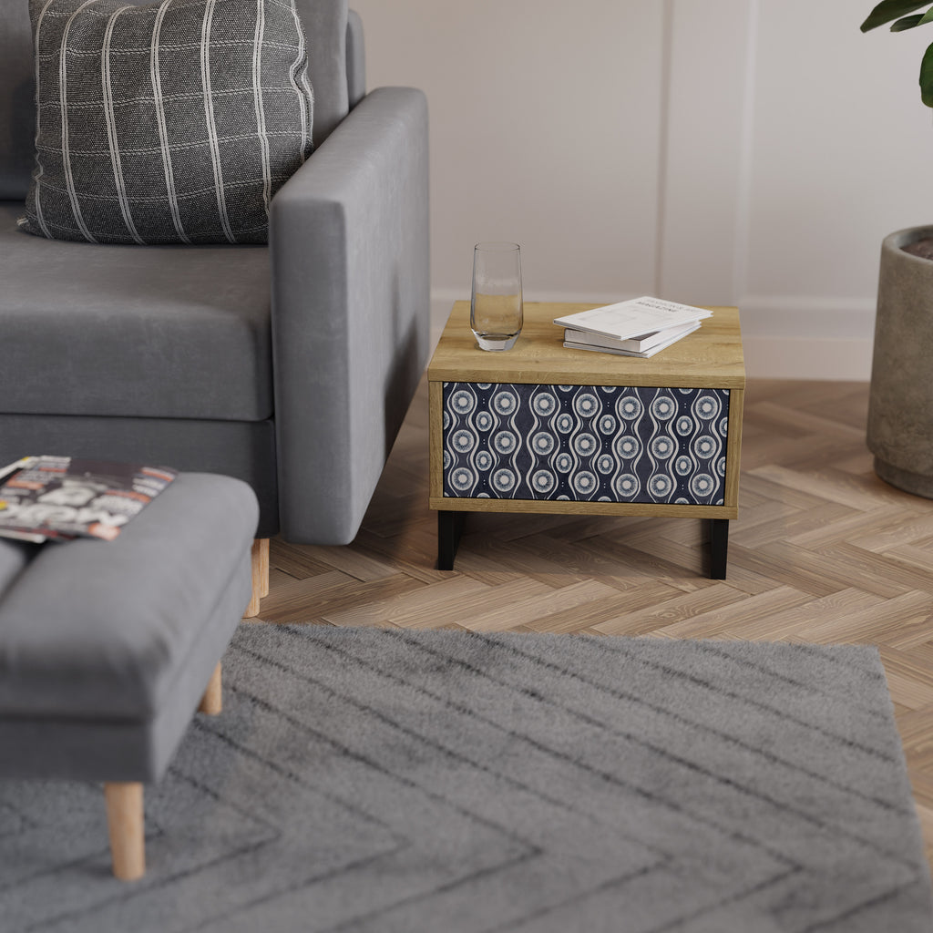 GRAPHITE EYES Nattduksbord i ekeffekt