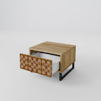 BRUNA ÖGON Nattduksbord i ekeffekt