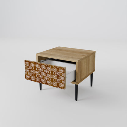 BROWN EYES Nightstand in Oak Effect