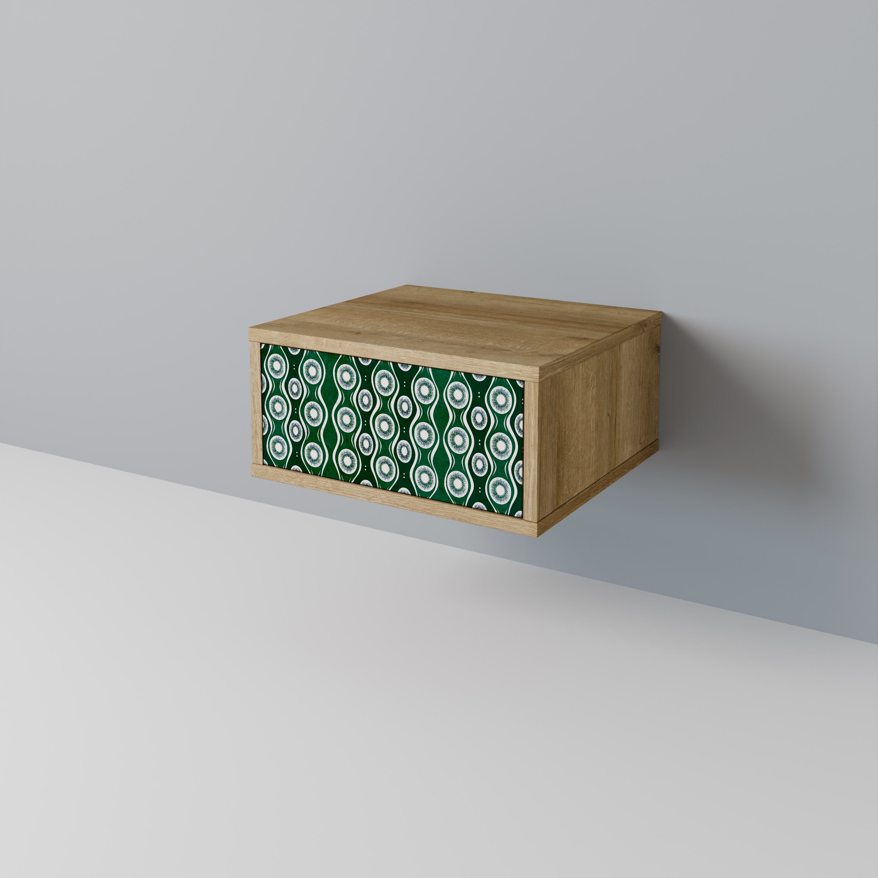 GREEN EYES Nattduksbord i Oak Effect