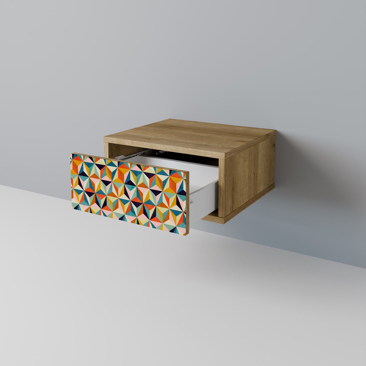 TESSELATE TREASURES Nattduksbord i Oak Effect
