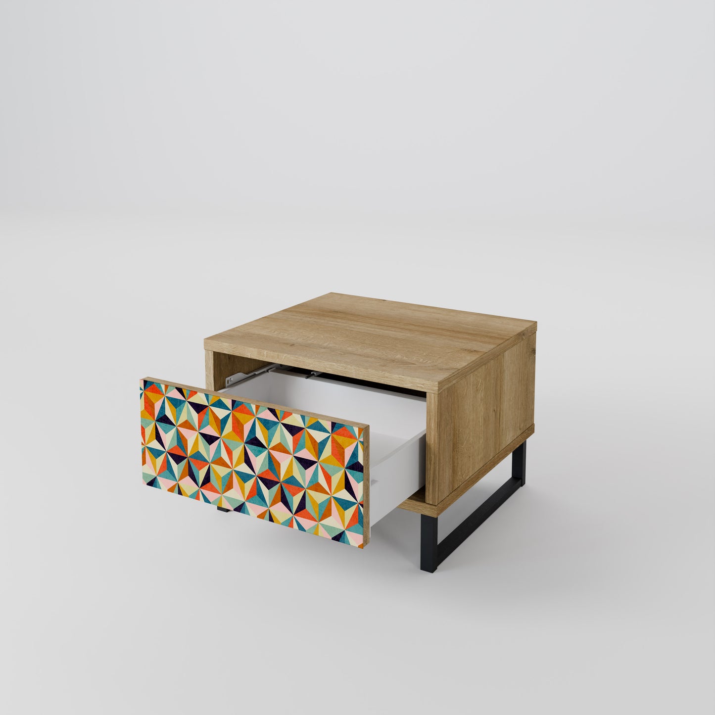 TESSELATE TREASURES Nattduksbord i Oak Effect