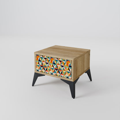 TESSELATE TREASURES Nattduksbord i Oak Effect