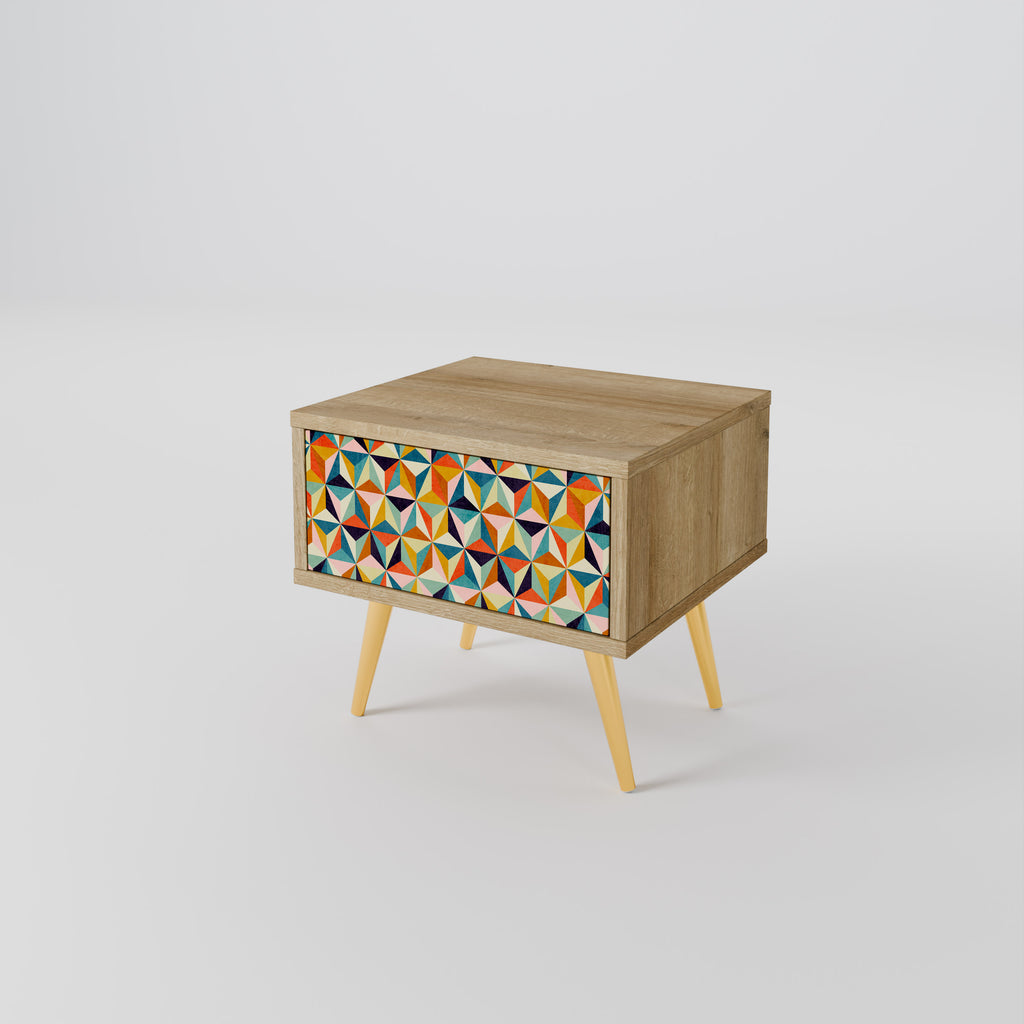 TESSELATE TREASURES Nattduksbord i Oak Effect