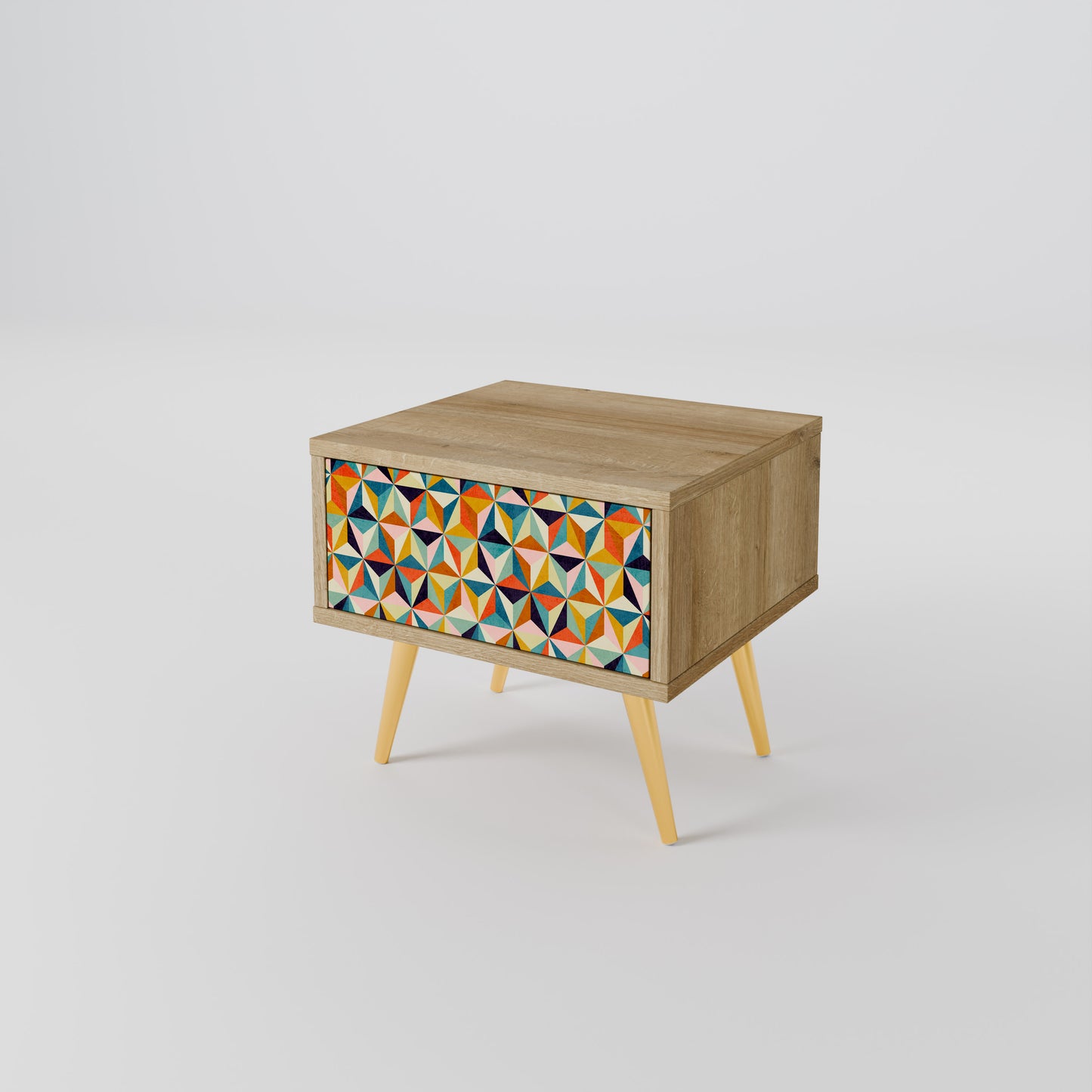 TESSELATE TREASURES Nattduksbord i Oak Effect